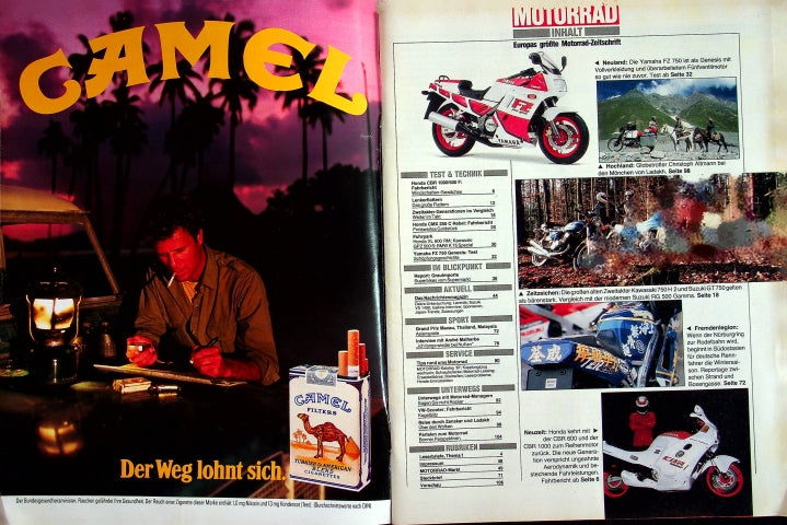 Inhaltsverzeichnis Motorrad 02/1987