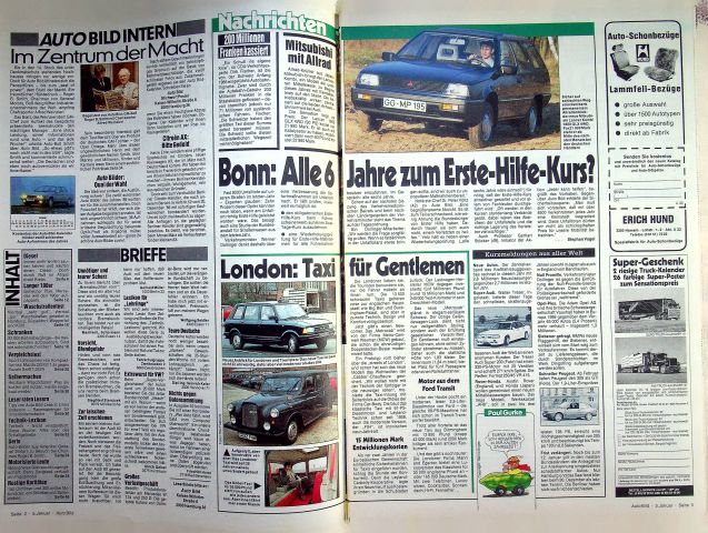 Inhaltsverzeichnis Auto Bild 02/1987