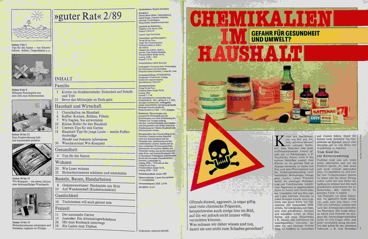 Inhaltsverzeichnis Guter Rat 02/1989