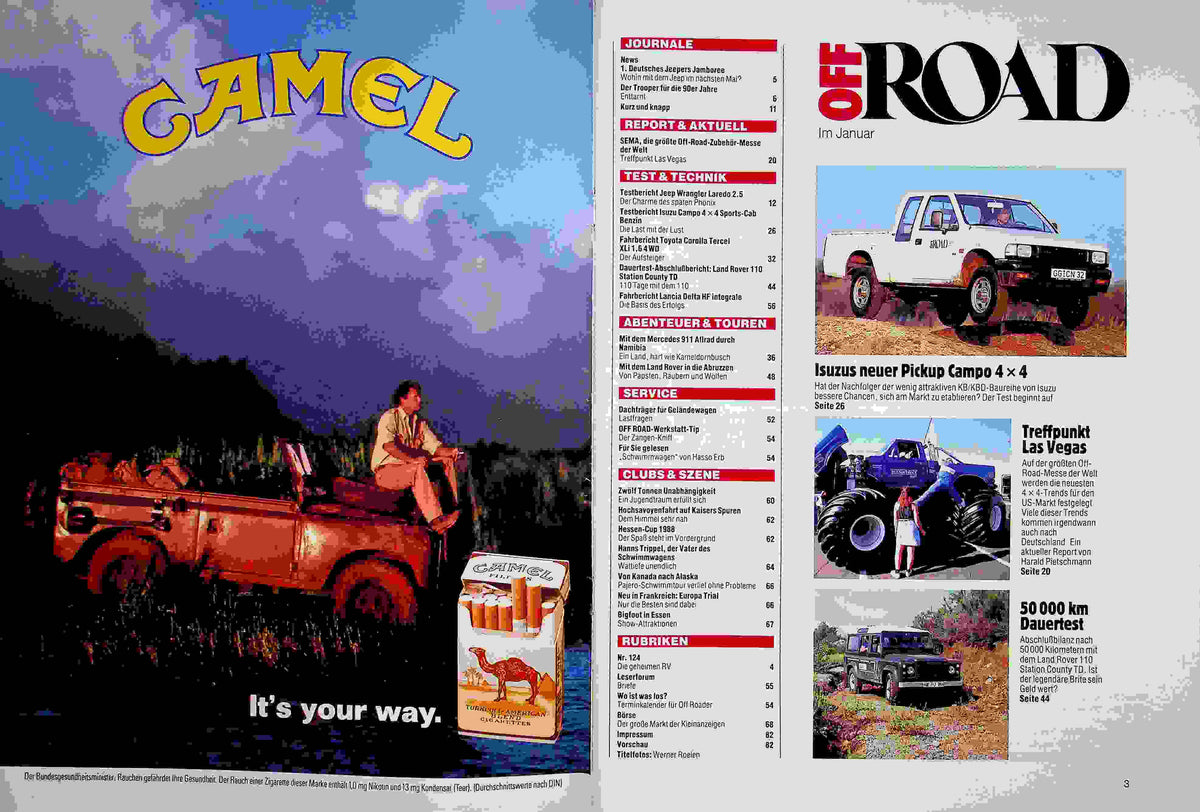 Inhaltsverzeichnis Offroad 02/1989