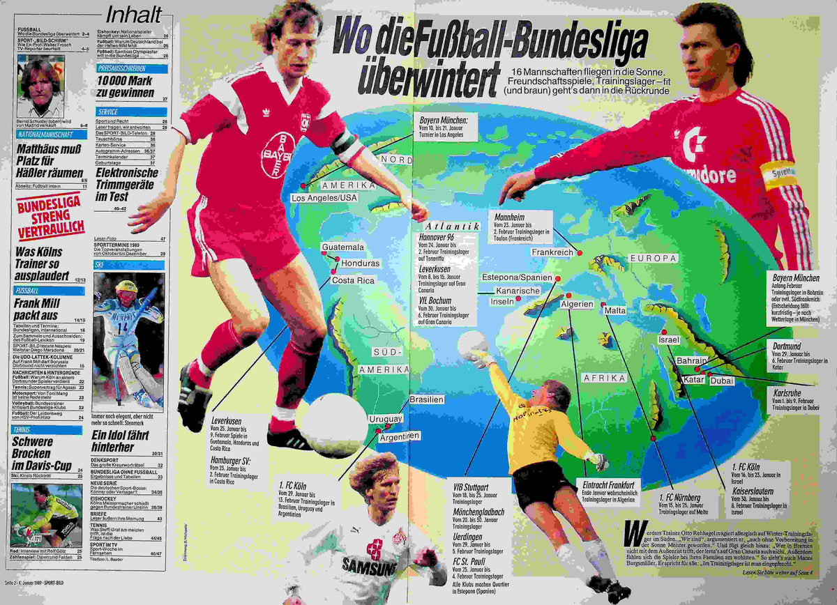 Inhaltsverzeichnis Sport Bild 02/1989