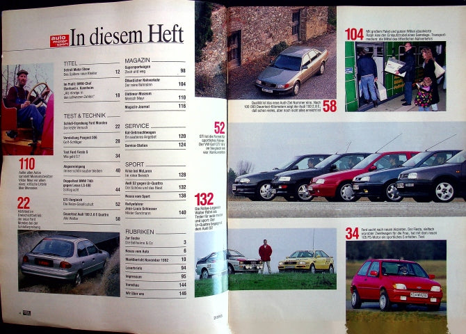 Inhaltsverzeichnis Auto Motor und Sport 02/1993