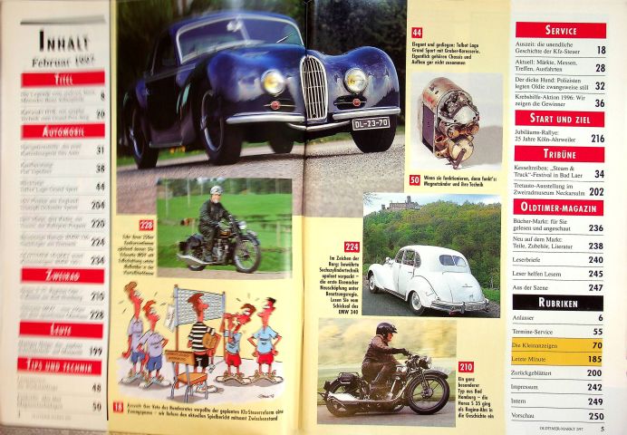 Inhaltsverzeichnis Oldtimer Markt 02/1997