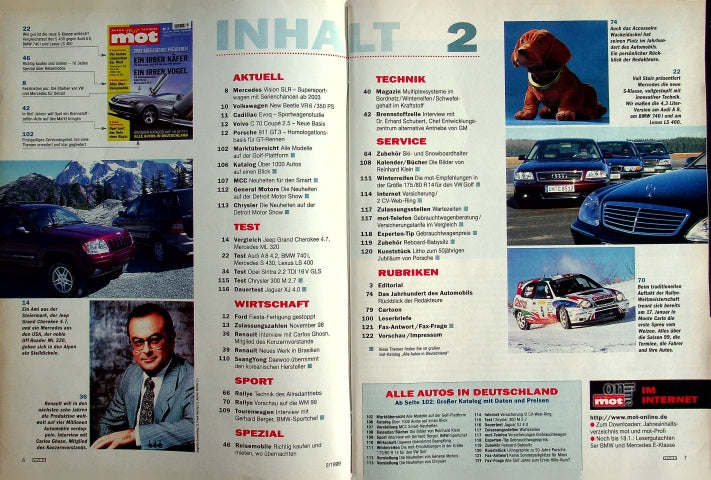 Inhaltsverzeichnis MOT 02/1999