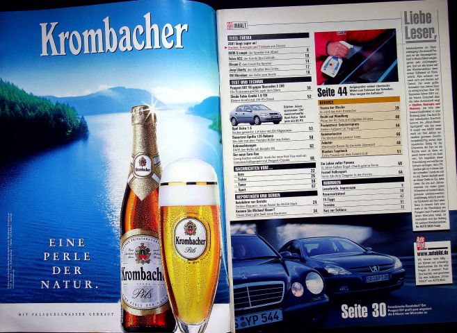 Inhaltsverzeichnis Auto Bild 02/2001