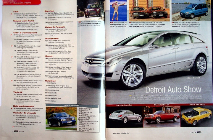 Inhaltsverzeichnis Auto Motor und Sport 02/2002