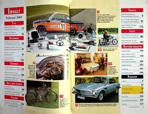 Inhaltsverzeichnis Oldtimer Markt 02/2003