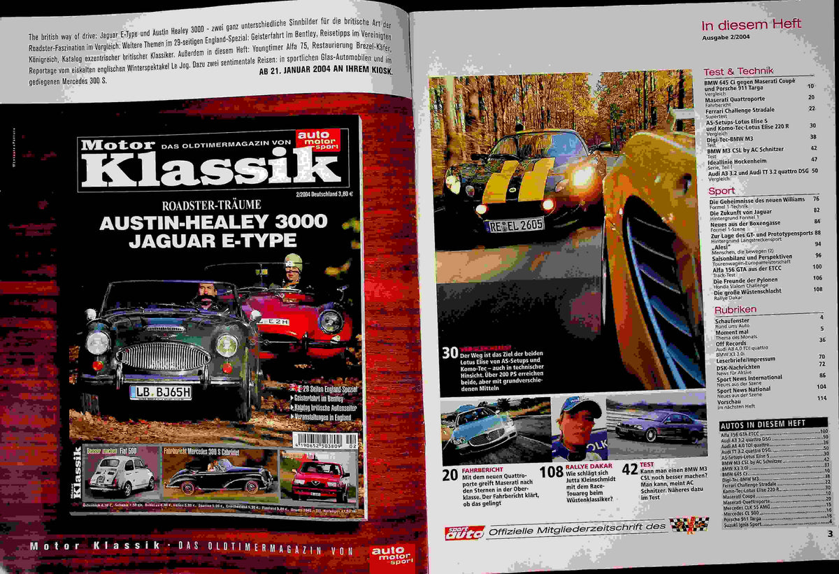 Inhaltsverzeichnis Sport Auto 02/2004
