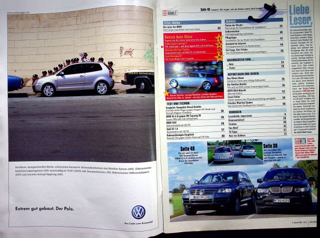 Inhaltsverzeichnis Auto Bild 02/2004