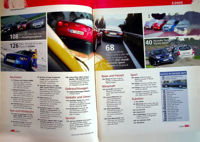 Inhaltsverzeichnis Auto Motor und Sport 02/2005