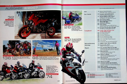 Inhaltsverzeichnis Motorrad 02/2007