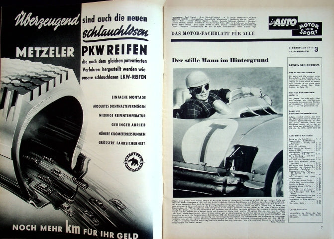 Inhaltsverzeichnis Auto Motor und Sport 03/1955