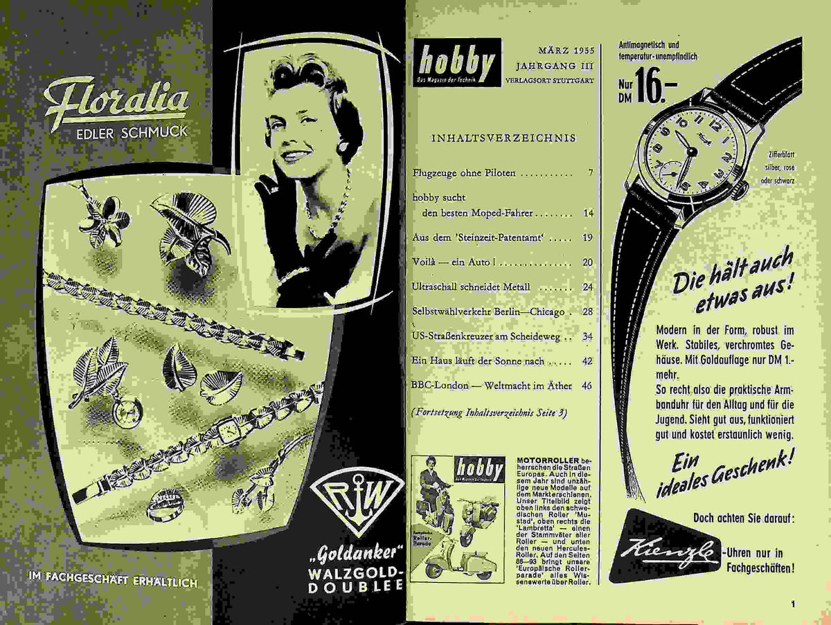 Inhaltsverzeichnis Hobby 03/1955