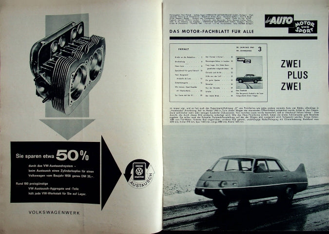 Inhaltsverzeichnis Auto Motor und Sport 03/1961