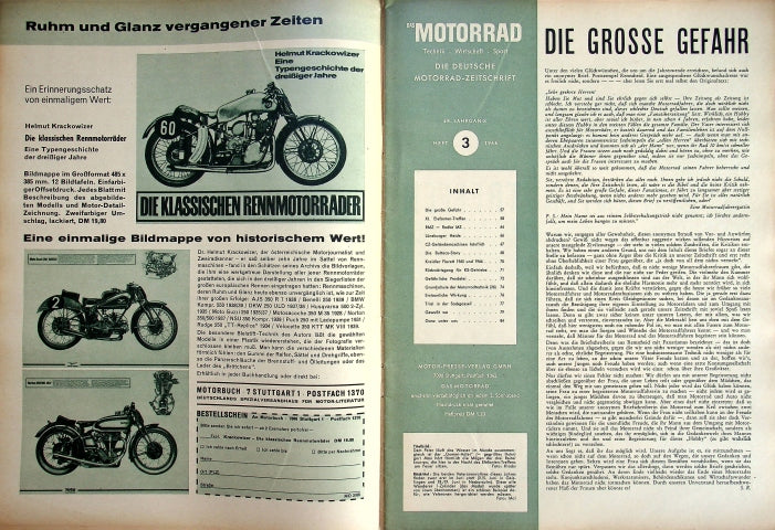 Inhaltsverzeichnis Motorrad 03/1966