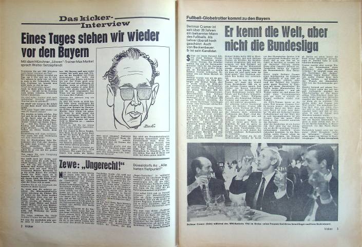 Inhaltsverzeichnis Kicker 03/1975