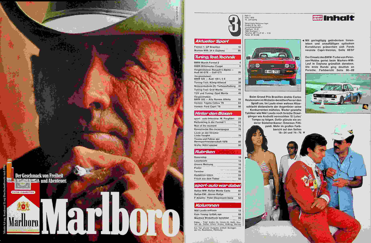 Inhaltsverzeichnis Sport Auto 03/1978