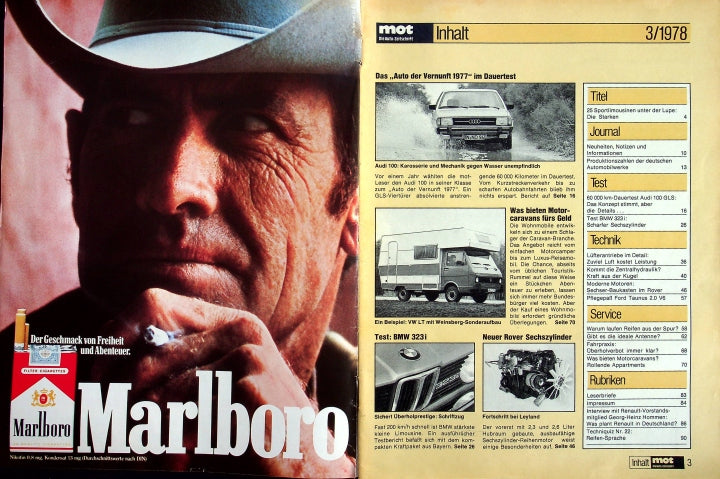 Inhaltsverzeichnis MOT 03/1978