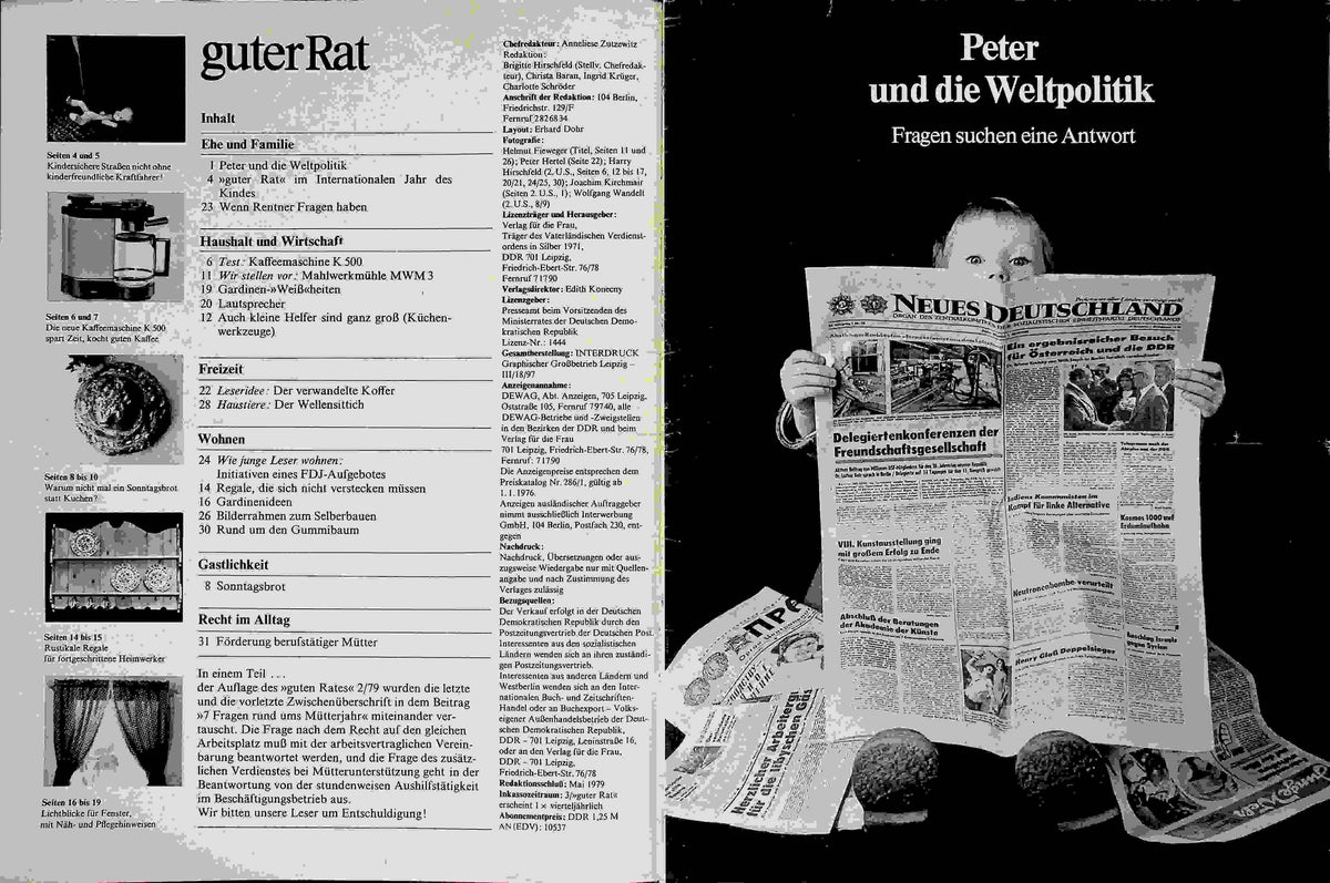 Inhaltsverzeichnis Guter Rat 03/1979