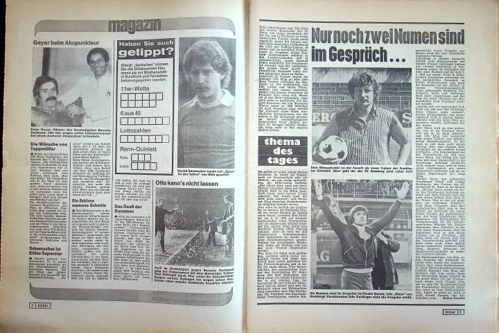 Inhaltsverzeichnis Kicker 03/1979