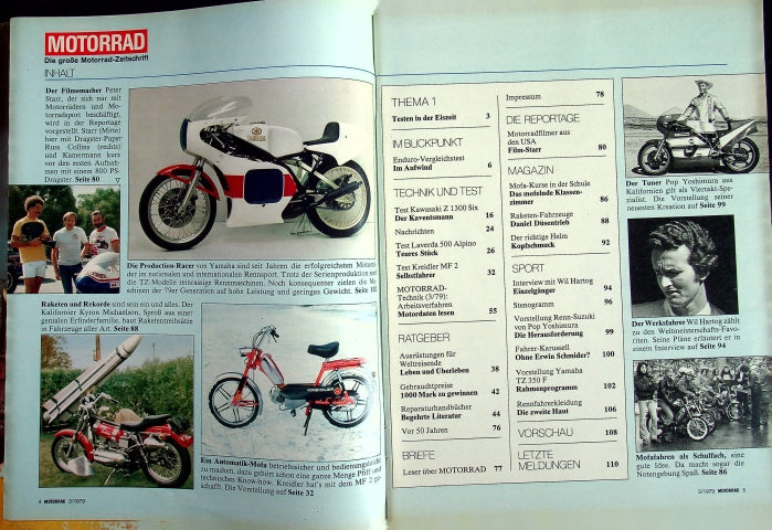 Inhaltsverzeichnis Motorrad 03/1979
