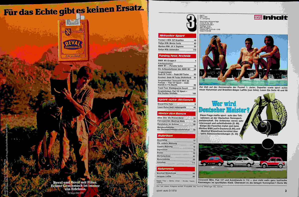 Inhaltsverzeichnis Sport Auto 03/1979
