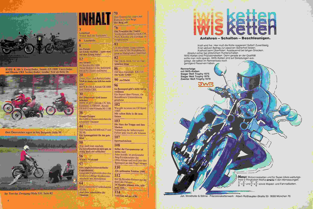 Inhaltsverzeichnis MO Magazin 03/1980