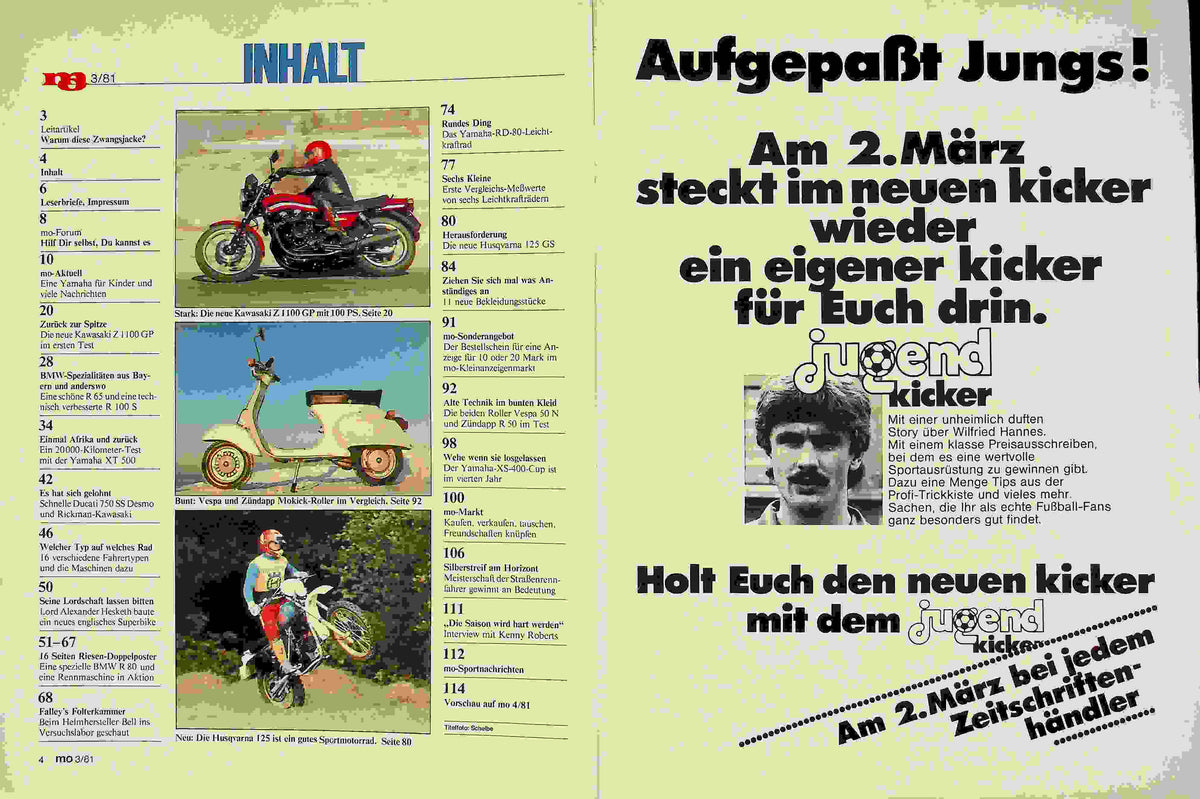 Inhaltsverzeichnis MO Magazin 03/1981