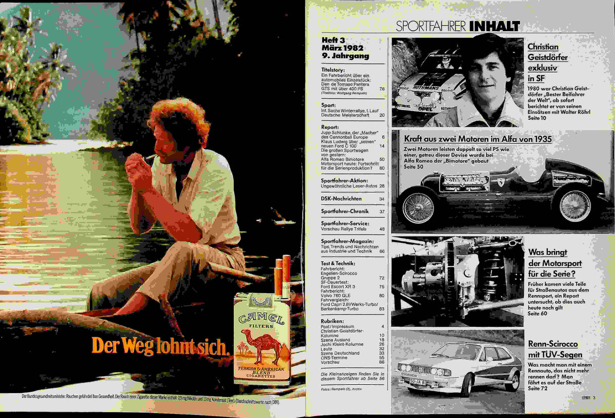 Inhaltsverzeichnis Sport Fahrer 03/1982