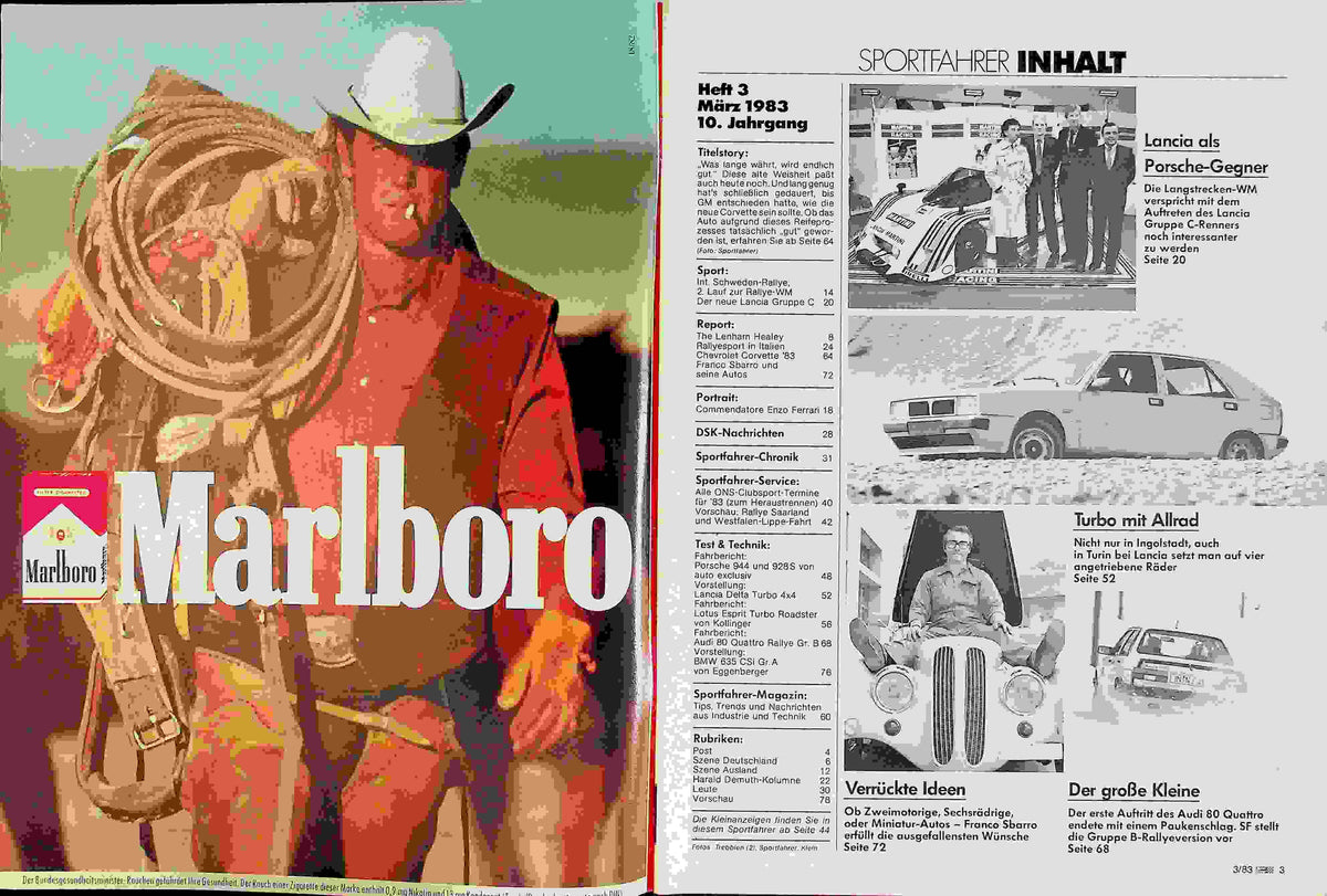 Inhaltsverzeichnis Sport Fahrer 03/1983