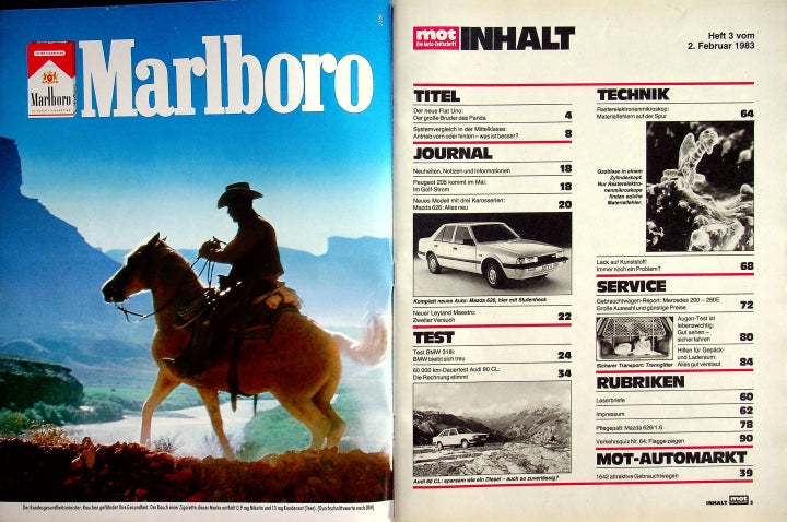 Inhaltsverzeichnis MOT 03/1983
