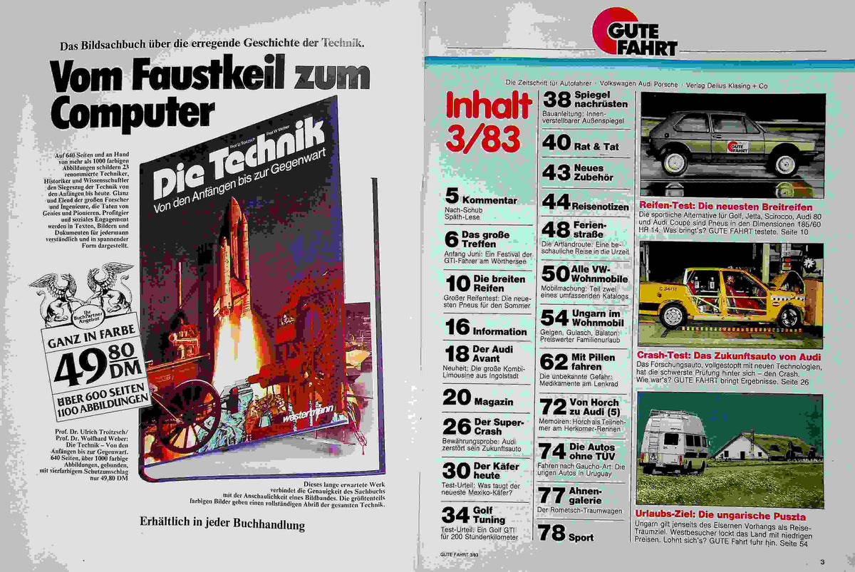 Inhaltsverzeichnis Gute Fahrt 03/1983