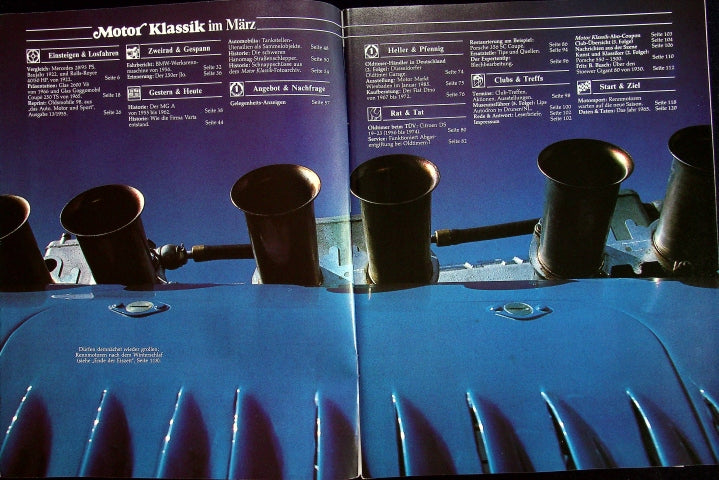 Inhaltsverzeichnis Motor Klassik 03/1985