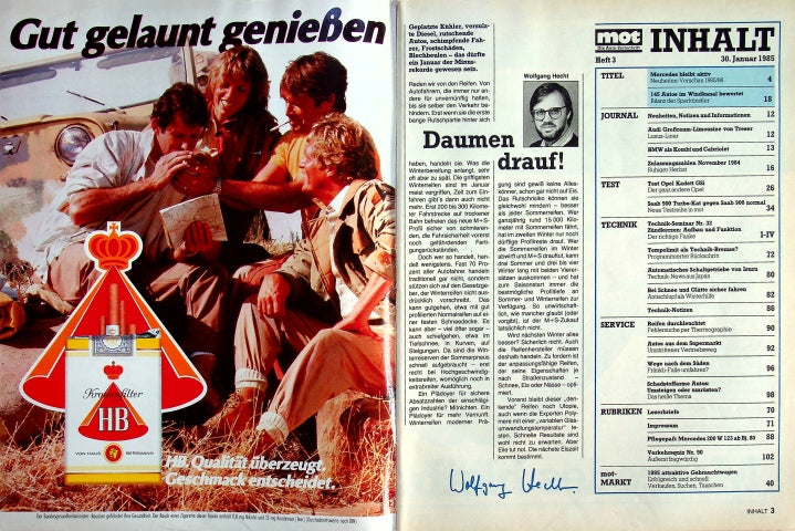 Inhaltsverzeichnis MOT 03/1985
