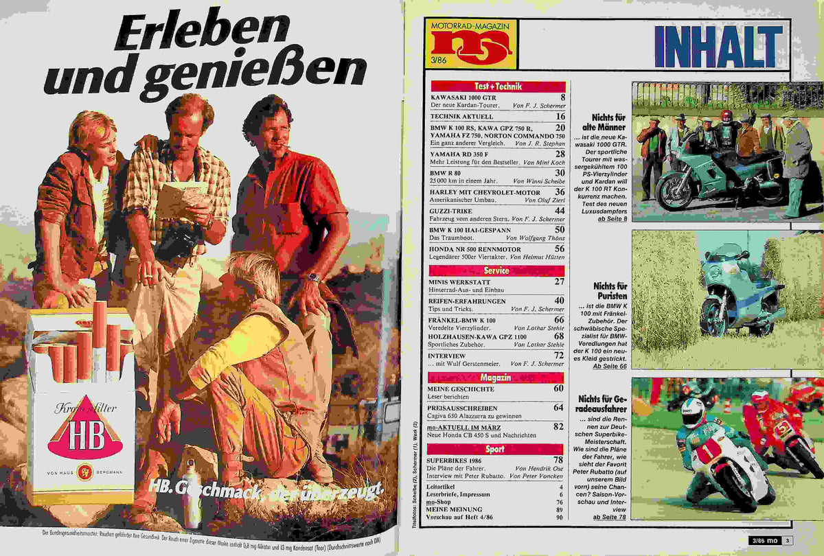 Inhaltsverzeichnis MO Magazin 03/1986
