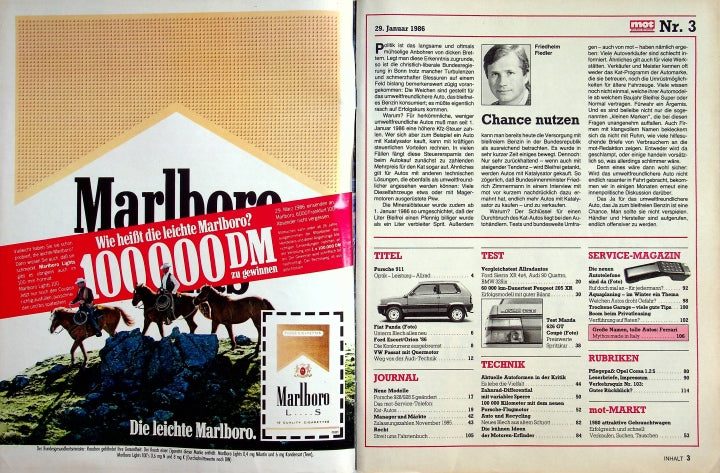 Inhaltsverzeichnis MOT 03/1986