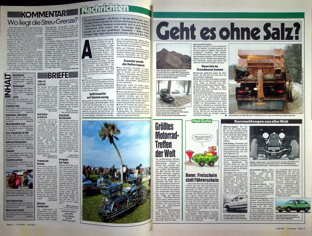 Inhaltsverzeichnis Auto Bild 03/1987
