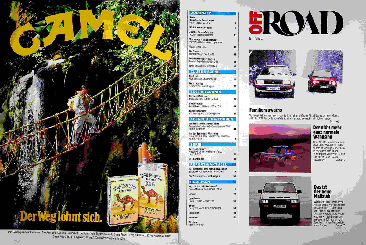 Inhaltsverzeichnis Offroad 03/1988