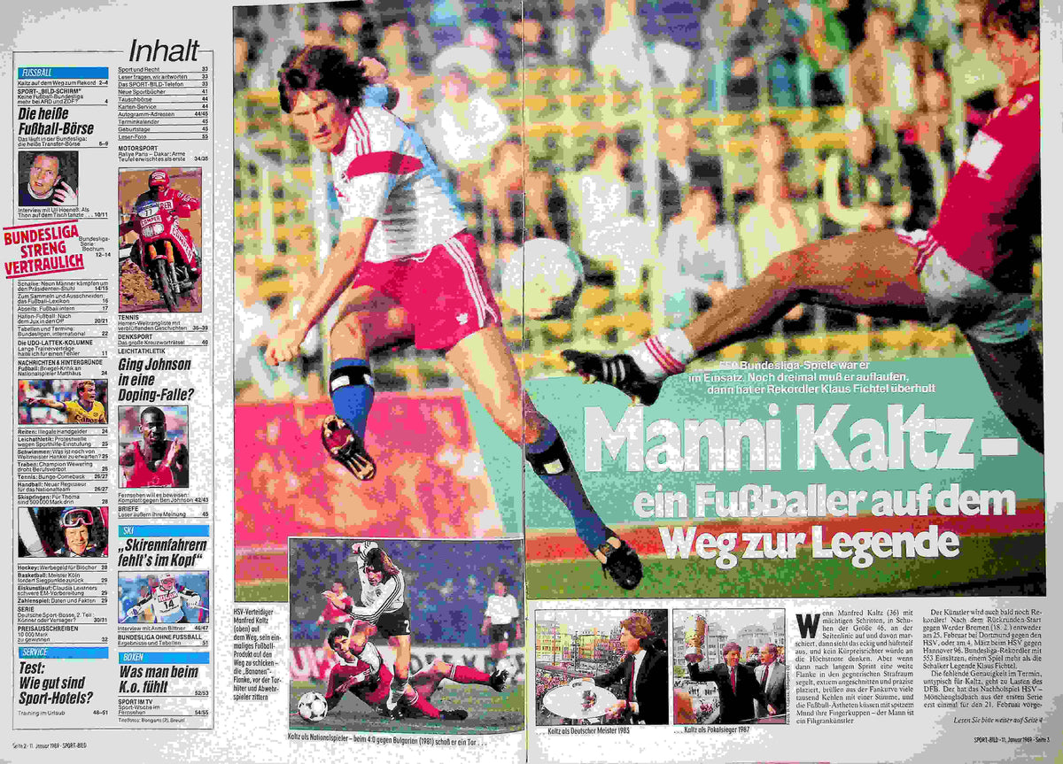 Inhaltsverzeichnis Sport Bild 03/1989