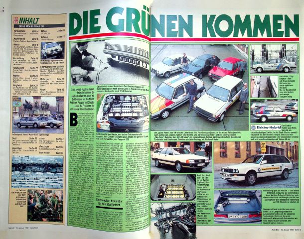Inhaltsverzeichnis Auto Bild 03/1990