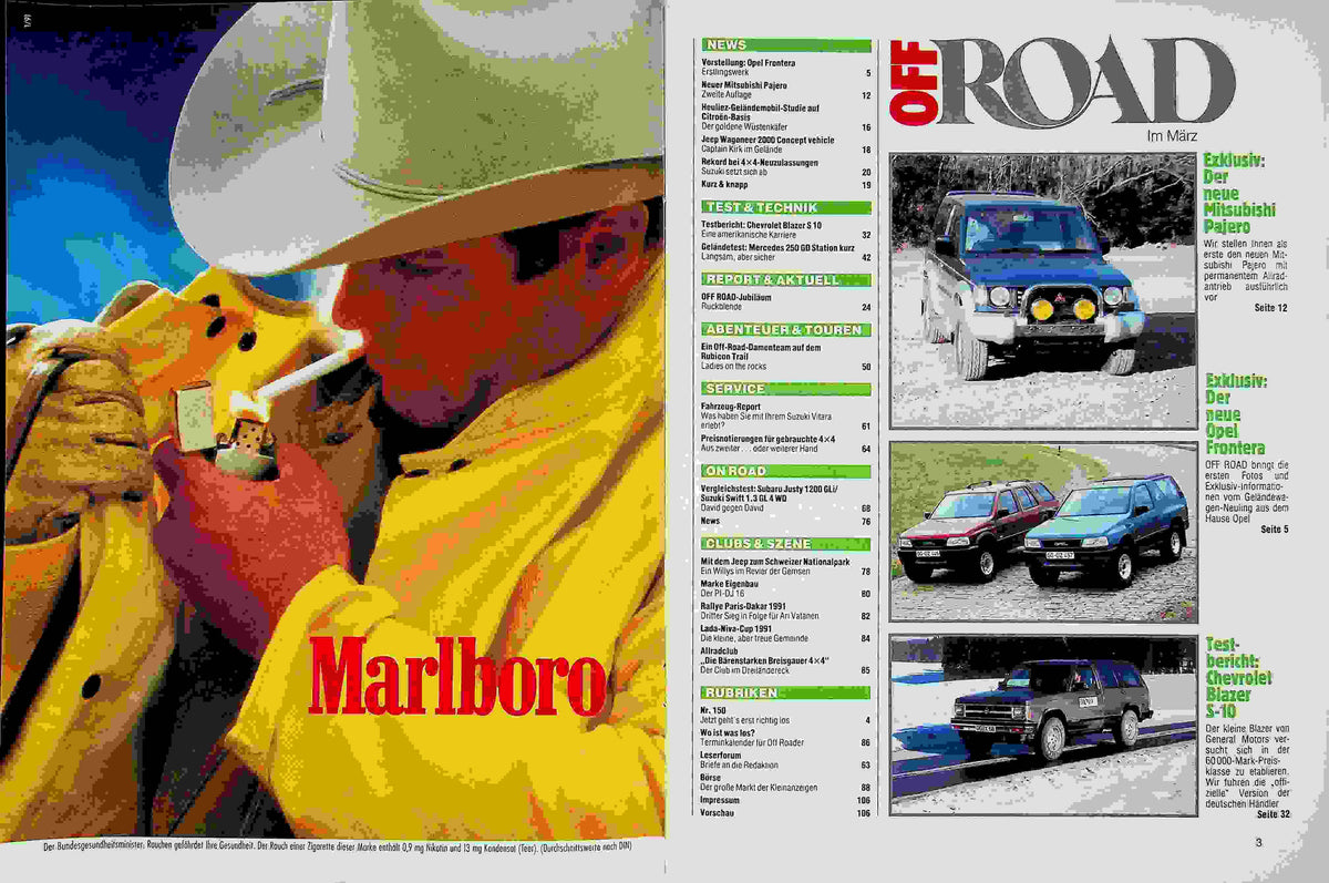 Inhaltsverzeichnis Offroad 03/1991
