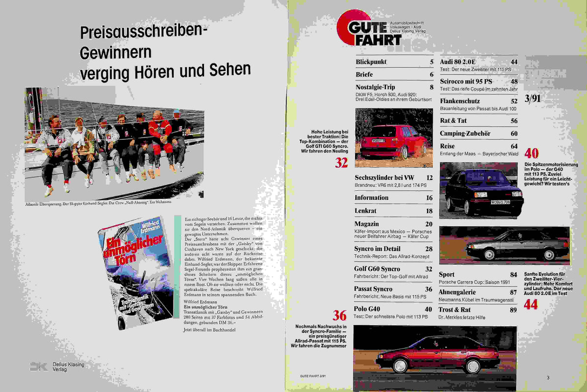 Inhaltsverzeichnis Gute Fahrt 03/1991
