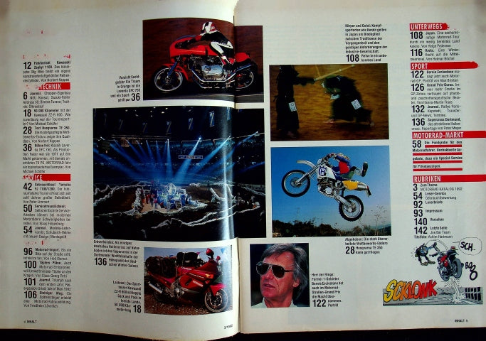 Inhaltsverzeichnis Motorrad 03/1992