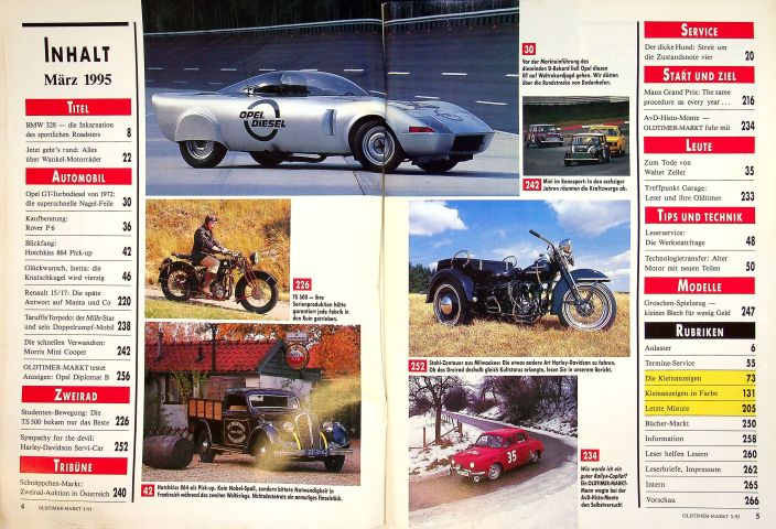 Inhaltsverzeichnis Oldtimer Markt 03/1995