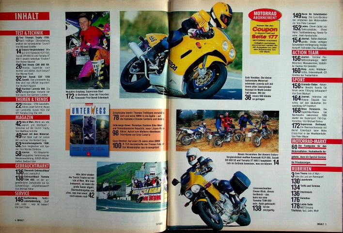 Inhaltsverzeichnis Motorrad 03/1996