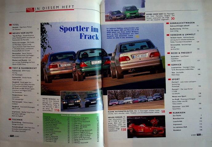 Inhaltsverzeichnis Auto Motor und Sport 03/1997