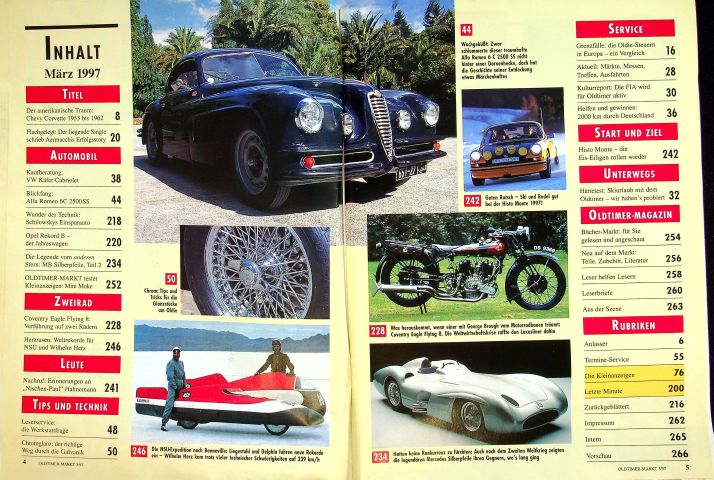 Inhaltsverzeichnis Oldtimer Markt 03/1997