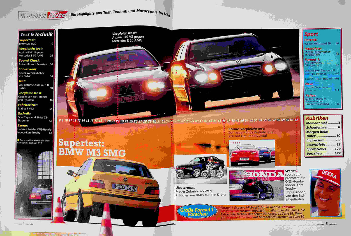 Inhaltsverzeichnis Sport Auto 03/1997