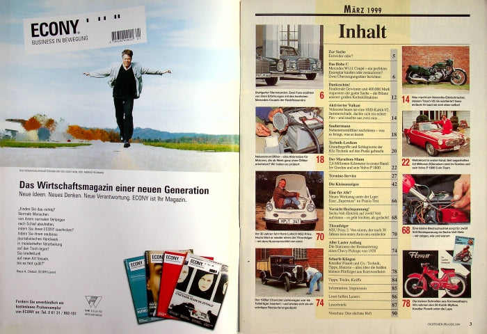 Inhaltsverzeichnis Oldtimer Praxis 03/1999