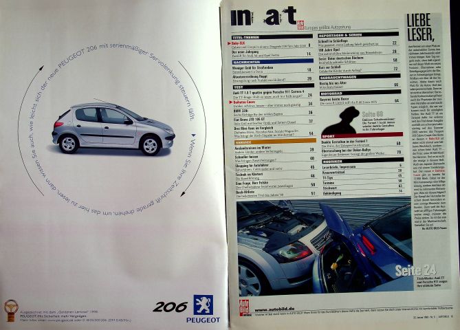 Inhaltsverzeichnis Auto Bild 03/1999